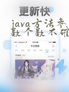 java方法参数个数不确定