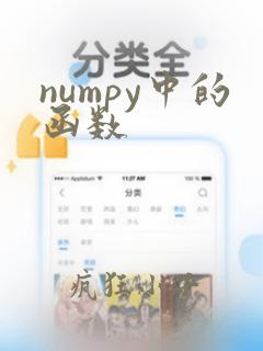 numpy中的函数