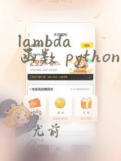lambda 函数 python