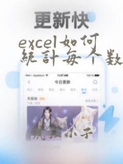 excel如何统计每个数据出现的次数