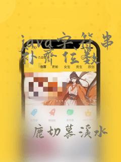java字符串补齐位数