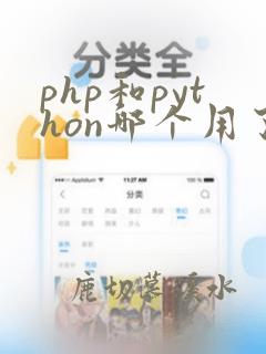 php和python哪个用了开发web好