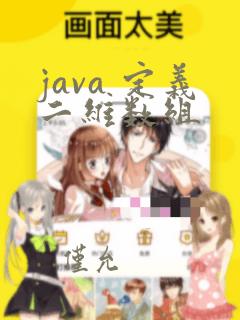 java 定义二维数组