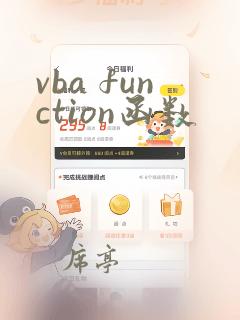 vba function函数