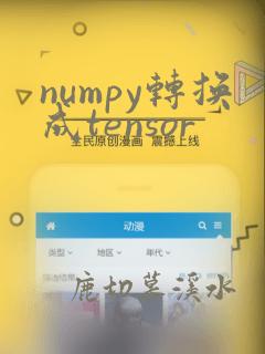 numpy转换成tensor