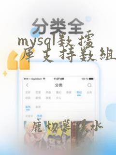mysql数据库支持数组类型吗