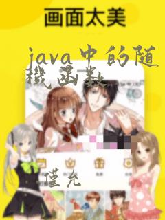 java中的随机函数