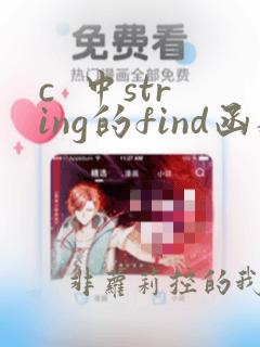 c  中string的find函数