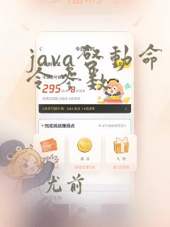 java启动命令参数