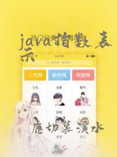 java指数表示