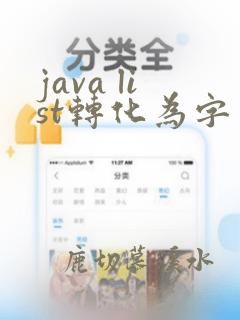 java list转化为字符串