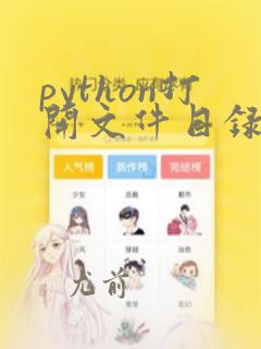 python打开文件目录