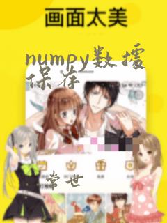 numpy数据保存