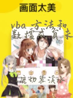 vba 方法和数据成员未找到