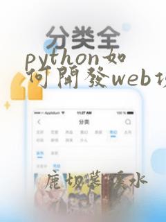 python如何开发web项目