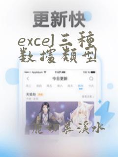 excel三种数据类型
