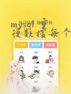 mysql 重复数据每个取第一条