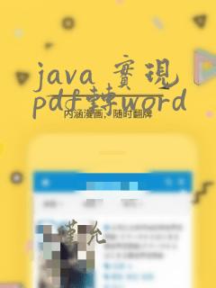java 实现pdf转word