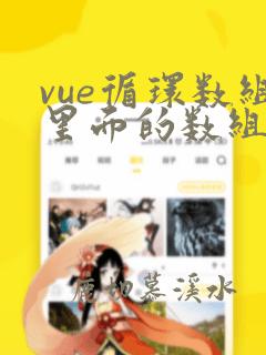 vue循环数组里面的数组