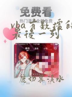 vba有数据的最后一列