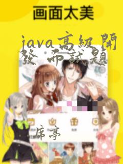 java高级开发 面试题