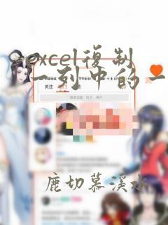 excel复制一列中的一段数据