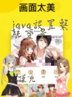 java设置系统变量