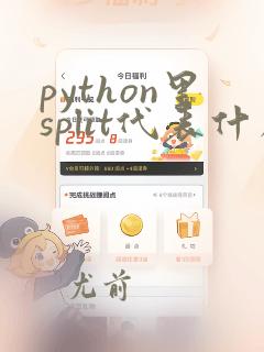 python里split代表什么