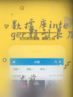 数据库integer类型长度