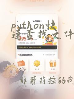python快速查找文件