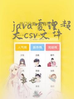 java处理超大csv文件
