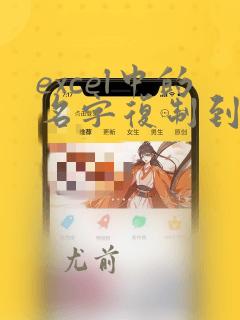 excel中的名字复制到word
