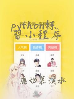 python练习小程序