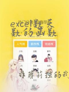 excel数天数的函数