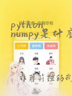 python numpy是什么