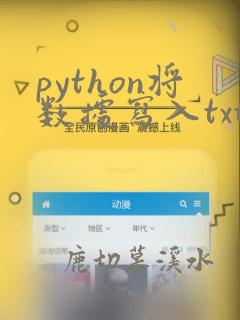 python将数据写入txt
