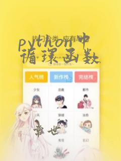 python中循环函数