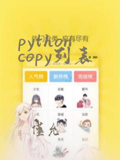 python copy列表