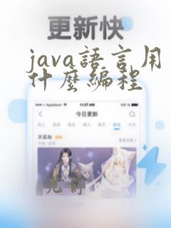 java语言用什么编程