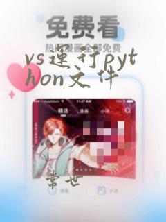 vs运行python文件