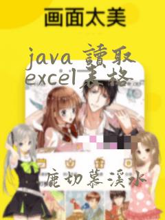 java 读取excel表格
