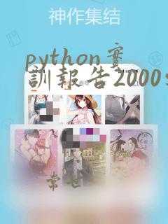 python实训报告2000字