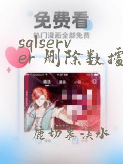sqlserver 删除数据恢复