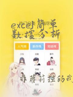 excel简单数据分析