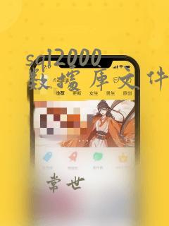 sql2000数据库文件恢复