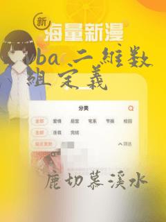 vba 二维数组定义