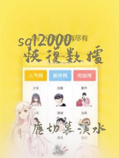sql2000 恢复数据