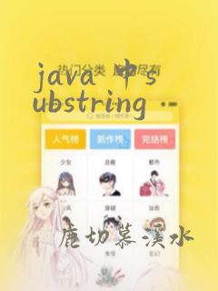 java 中substring