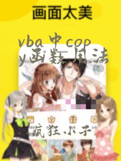 vba中copy函数用法