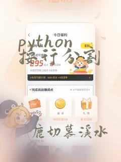 python 按行分割